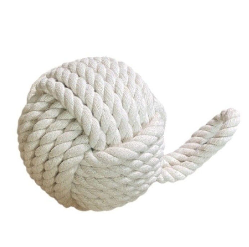 Door Stopper, New Weighted Rope Ball Outdoor Door Stop Decorative